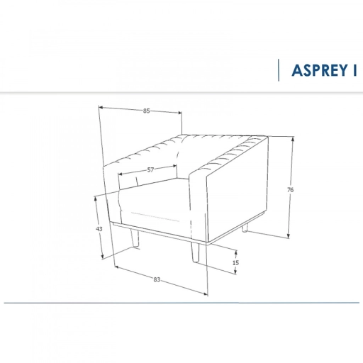Asprey Velvet 1 fotel zöld