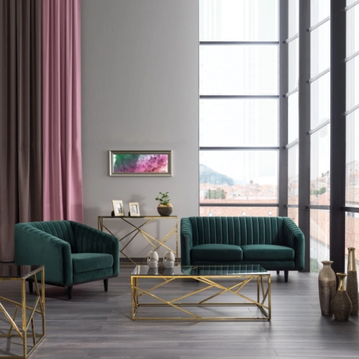 Asprey Velvet 1 fotel zöld