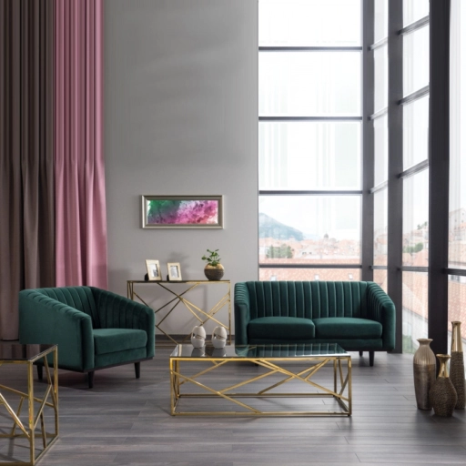 Asprey Velvet 1 fotel zöld