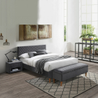 Azurro Velvet ágykeret szürke 140x200cm