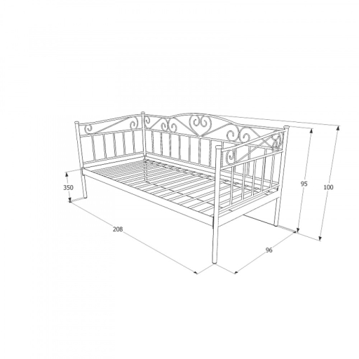 Birma A 90 ágykeret Fehér színben