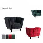 Castello 1 Velvet fotel fekete