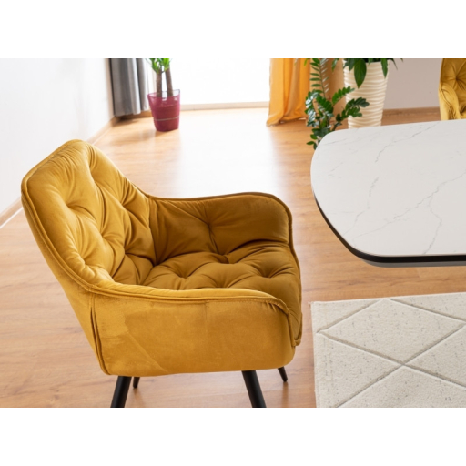 Cherry Velvet étkezőszék curry