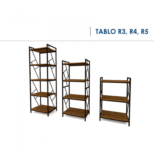 Tablo R4 140cm Könyvespolc Tölgy - Sötétbarna