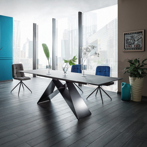 Westin I fekete bővíthető étkezőasztal