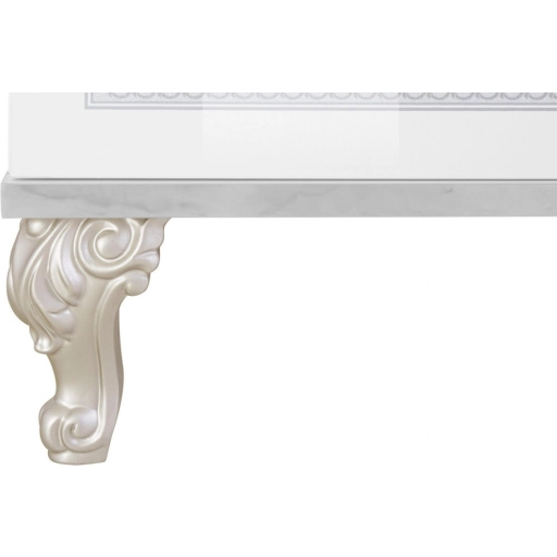 Genua Contempor komód fényes fehér 138 cm
