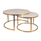 Portafino A dohányzóasztal szett fehér, arany