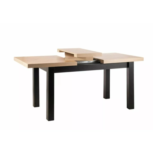 Presto bővíthető étkezőasztal tölgy/fekete 140-218cm
