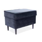 Ron bársony puff fekete