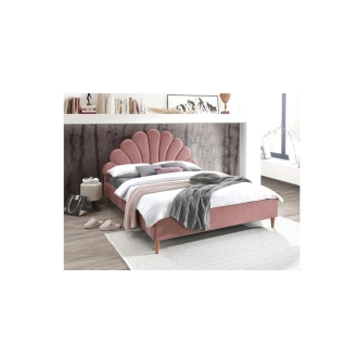 Santana Velvet franciaágy 160cm Bársony - Antik rózsaszín