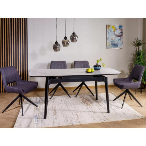Sento bővíthető étkezőasztal fehér/fekete 120-180cm