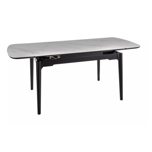Sento bővíthető étkezőasztal fehér/fekete 120-180cm