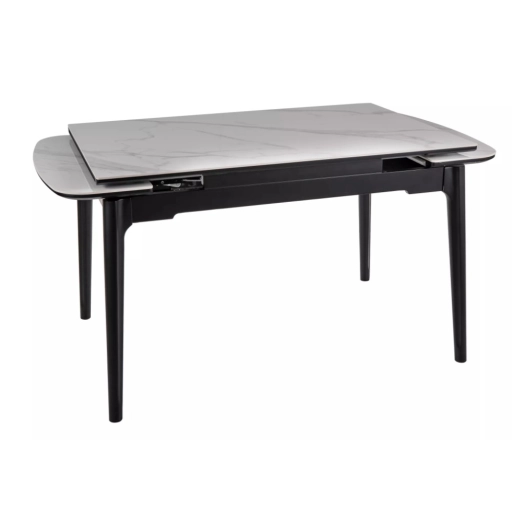 Sento bővíthető étkezőasztal fehér/fekete 120-180cm