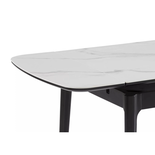 Sento bővíthető étkezőasztal fehér/fekete 120-180cm