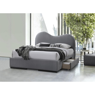 Amber 160 fiókos franciaágy szürke
