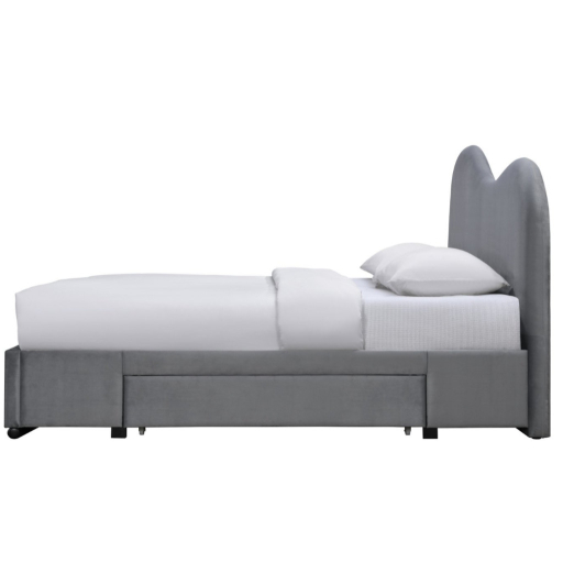 Amber 160 fiókos franciaágy szürke