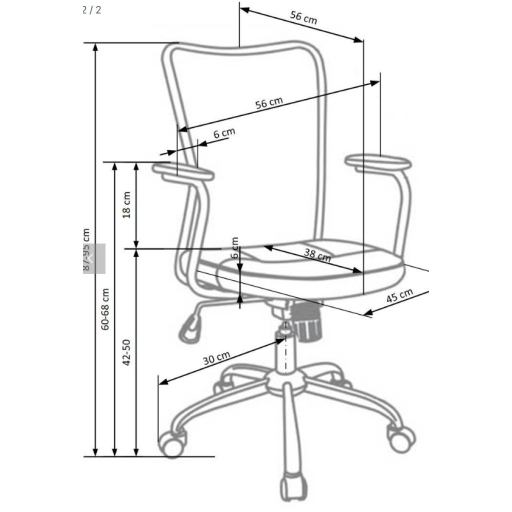 Andy Ifjúsági Forgószék szürke / rózsaszín