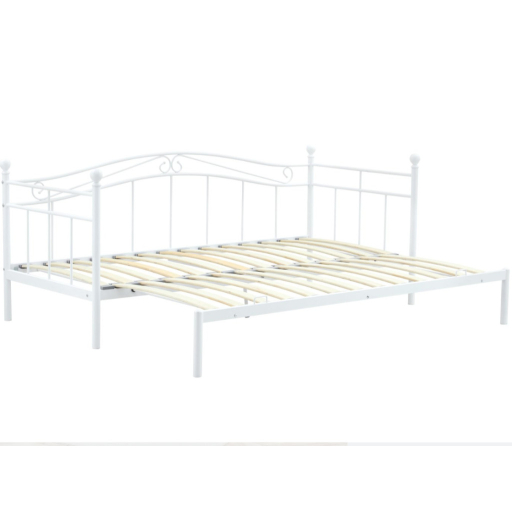 ARIZA franciaágy kihúzható extra matrachellyel fehér