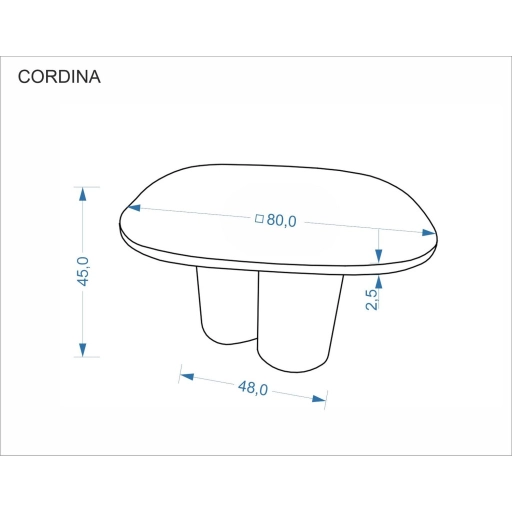 Cordina dohányzóasztal barna