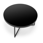 Cosmo Kerek Dohányzóasztal fekete