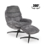 Dario fotel lábtartóval és hintázó funkcióval szürke