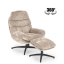 Dario fotel lábtartóval és hintázó funkcióval bézs
