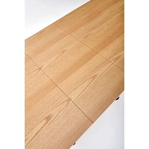Derrick bővíthető étkezőasztal – natúr tölgy / fekete  160 - 200 cm 