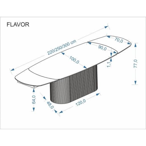 Flavor bővíthető étkezőasztal fehér márvány/dió