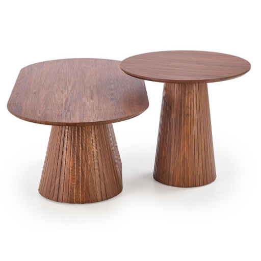 Gisela S Kerek Dohányzóasztal dió