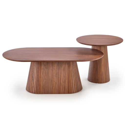 Gisela S Kerek Dohányzóasztal dió