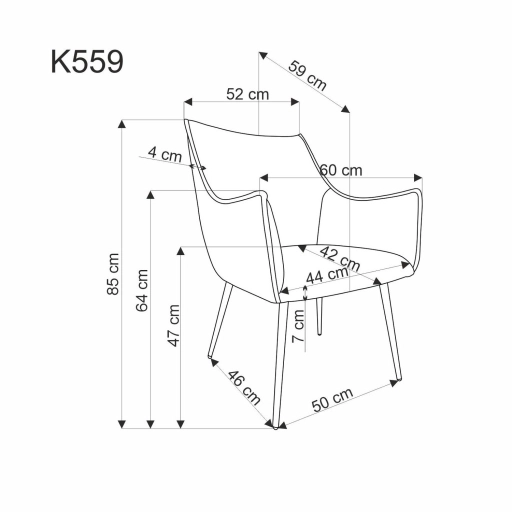 K-559 étkezőszék bézs