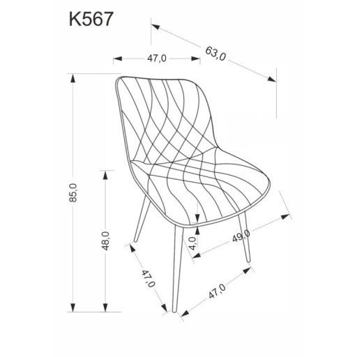 K567 étkezőszék bézs