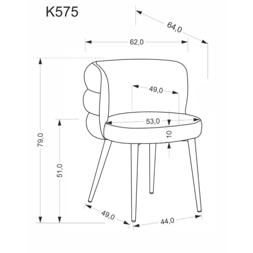 K-575 étkezőszék oliva