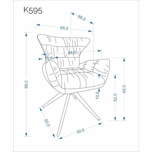K-595 forgatható étkezőszék bézs