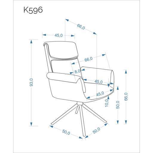 K-596 CS forgatható étkezőszék bézs