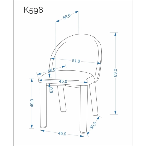 K-598 étkezőszék bézs