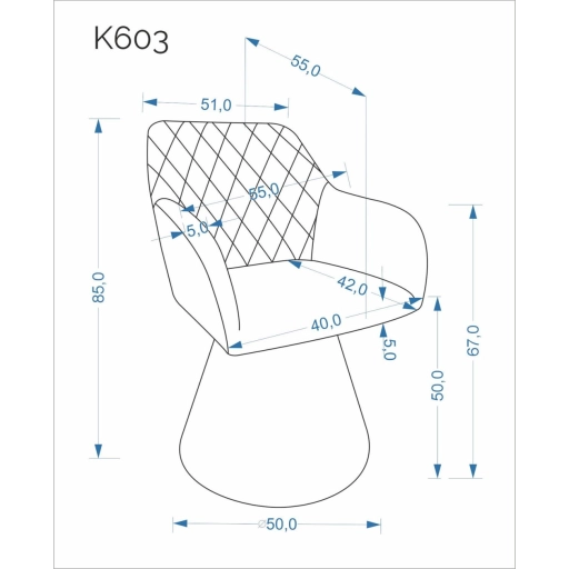 K603 forgatható étkezőszék bézs