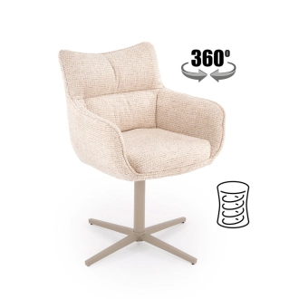K-614 CS 360 fokban forgatható étkezőszék bézs