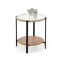 Kamala S Kerek Dohányzóasztal natúr/fekete