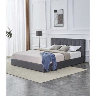 Katarina 160 ágyneműtartós franciaágy szürke