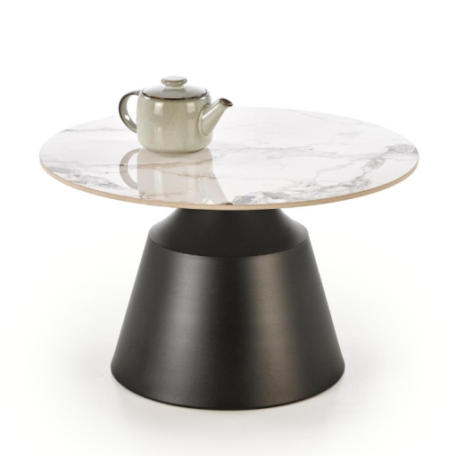 Magneta dohányzóasztal szett fehér márvány/fekete