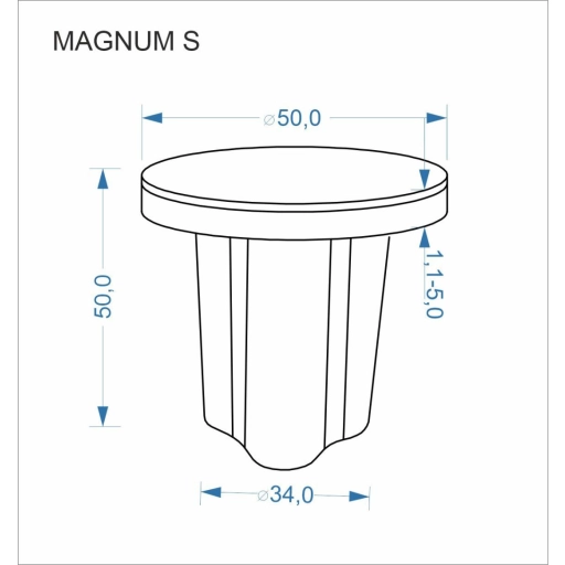 Magnum S dohányzóasztal fehér márvány/natúr