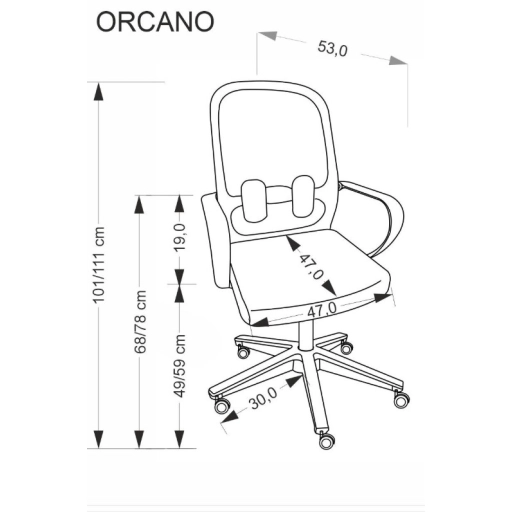 ORCANO irodai szék fekete