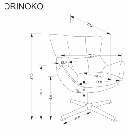 Orinoko fotel szürke