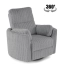 Pegas dönthető és forgatható fotel szürke
