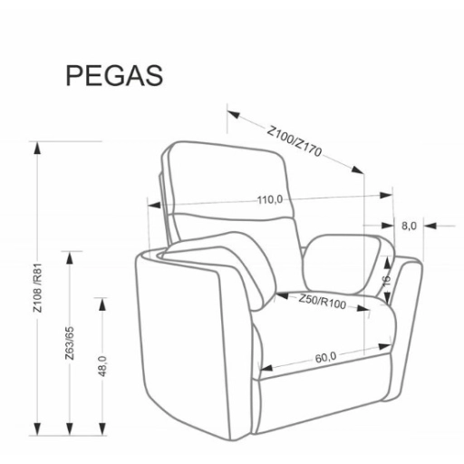 Pegas dönthető és forgatható fotel mentazöld