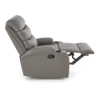 Perus dönthető szürke fotel pohártartóval