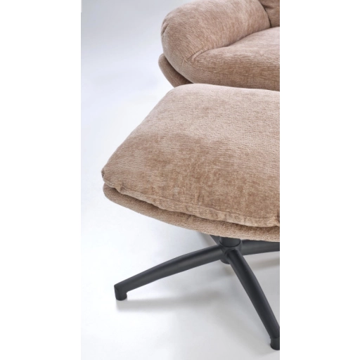 PESTO hintázható fotel puffal bézs