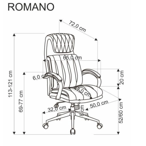 Romano Forgószék Fekete