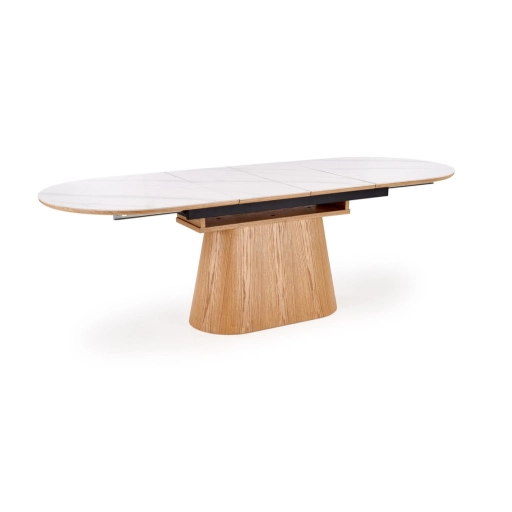 Sirius bővíthető étkezőasztal fehér márvány / natúr 160-240 cm